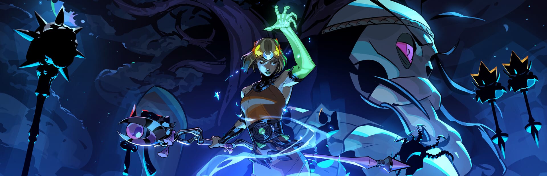 Princess Melinoe wielding magical powers in Hades 2, showcasing the game's stunning art direction and innovative combat system